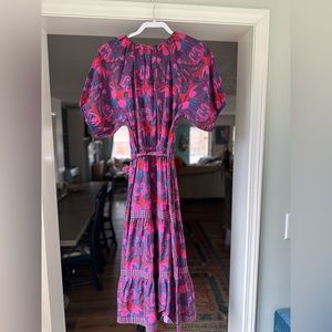 NWT Oliphant multi colored crew neck dress.  Size Large.